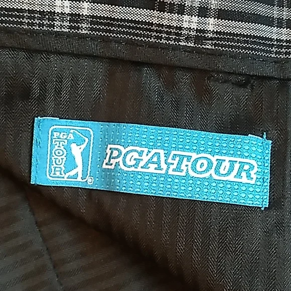 PGA Tour Black/Gray Plaid Shorts. Size 40 NWOT - Picture 4 of 5